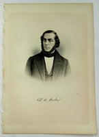 1888 Engraving Daniel Collins Baker Essex County Lynn Mass. Genealogy History