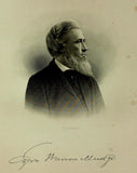 1888 Engraving Ezra Warren Mudge Essex County Lynn Mass. Genealogy History
