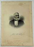 1888 Engraving John B. Alley Essex County Lynn Mass. Genealogy History