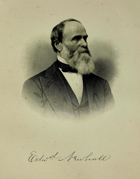 1888 Engraving Dr. Edward Newhall Essex County Lynn Mass. Genealogy History