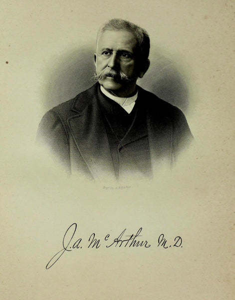 1888 Engraving John Ambrose McArthur Essex County Lynn Mass. Genealogy History