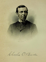 1888 Engraving CHARLES O. BEEDE Essex County Lynn Mass. Genealogy History