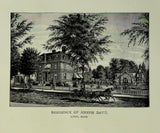 1888 Engraving JOSEPH DAVIS Residence Essex County Lynn Mass. Genealogy History