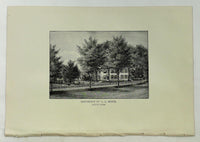 1888 Engraving A. A. SCOTT Residence Essex County Saugus Mass. Genealogy History