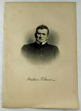 1888 Engraving DR MILTON PALMER BRAMAN First Church Danvers Ma Genealogy History