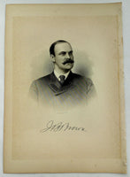 1888 Engraving JOHN B. BROWN Essex County Ipswich Ma. Genealogy History