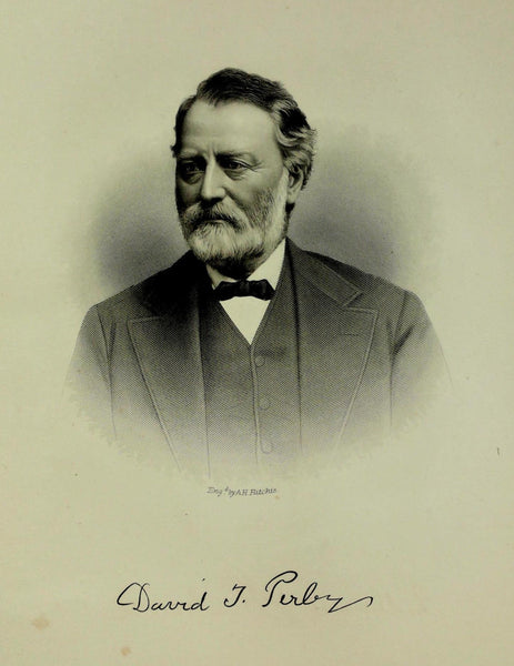 1888 Engraving DAVID TULLAR PERLEY Essex County Ipswich Ma. Genealogy History