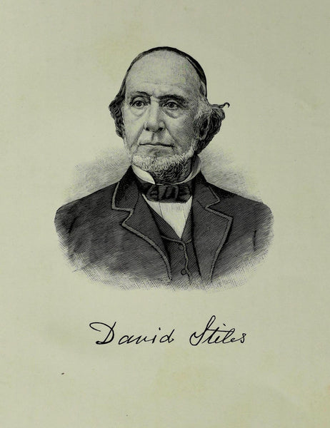 1888 Engraving DAVID STILES Essex County Middleton Ma. Genealogy History