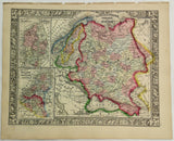 1860 Mitchell's Hand Tinted Map RUSSIA Sweden NORWAY Denmark Holland Belgium