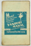 Vintage Non Vegetarian Menu TANDURI MAHAL National Hotel Salem Tamil Nadu India