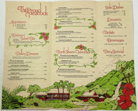 Rare Vintage Menu PROUD PEACOCK Waimea Falls Park DANIEL VAN ZYLE Hawaii Art