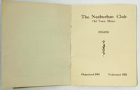 Lot of 23 Old Vintage THE NEEBURBAN CLUB Old Town Maine Meetings Lecture Program