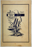 1948 Vintage Menu & Wine List TEDDY'S HOTEL Port Jefferson LONG ISLAND New York