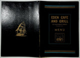 1940's Original Vintage Menu EDEN CAFE & GRILL Vancouver British Columbia