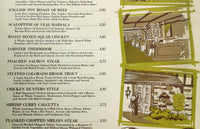 1966 Original HUGE Vintage Dinner Menu & Wine List FOX & HOUNDS Santa Monica CA