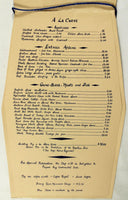 Vintage Original Dinner Menu Junco STONE ENDS Restaurant Glenco Albany New York