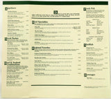 1985 Vintage Original Menu RIVER STATION Peoria IL Seafood & Beer