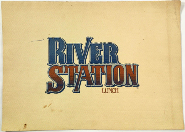 1982 Vintage Full Size Original Lunch Menu RIVER STATION Peoria IL