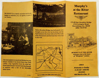 1986 Vintage Menu MURPHY'S AT THE RVER Restaurant Harrodsburg KY Brooklyn Bridge