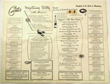 Vintage Menu CERRITO'S KING NEPTUNE'S TABLE Restaurant Monterey CA On The Wharf