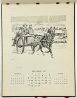 Rare 1947 PAUL BROWN Calendar SIGNED Horse Equestrian Polo Fishing Golf