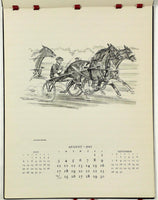 Rare 1947 PAUL BROWN Calendar SIGNED Horse Equestrian Polo Fishing Golf