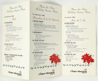 1982 Christmas Original Vintage Menu LE CENTRE SHERATON MONTREAL Restaurants