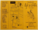 1983 Vintage Menu CAFE DE LA PAIX French Seafood Restaurant Old Quebec Canada