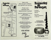 1983 Vintage Menu RESTAURANT AU PARMESAN Ville De Quebec City QC Canada