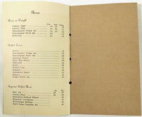 1930's Vintage Wine List Menu YE OLDE KNIGHT TAVERN Hotel Worth Buffalo NY