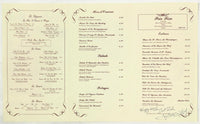 Original Vintage Menu LA VIE EN ROSE French Restaurant BREA CA