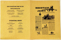 1976 Vintage Original Large Lunch Menu MOUNTAIN JACK'S RESTAURANT CA MI IN OH