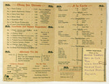 1940's Vintage Menu OLNEY INN RESTAURANT Olney Maryland Recipes & Congress