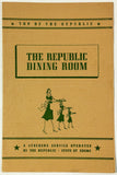 1943 Original Vintage Menu THE REPUBLIC SHOPS DINING ROOM Chicago Illinois