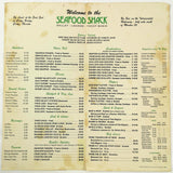 1970's Vintage Large Menu SEAFOOD SHACK Restaurant Yacht Basin Galley Cortez FL