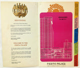 1970's Vintage Original Room Service Menu HOTEL FIESTA PALACE Mexico City DF