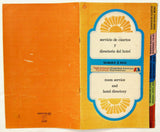 1970's Vintage Original Room Service Menu HOTEL FIESTA PALACE Mexico City DF