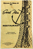 1980's Vintage Dinner Menu THE SAND FLEA Restaurant Okaloosa Island Florida