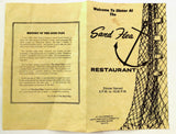 1980's Vintage Dinner Menu THE SAND FLEA Restaurant Okaloosa Island Florida