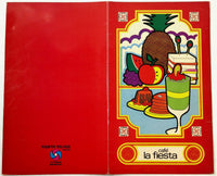 1970's Original Vintage Large Menu CAFE LA FIESTA - Fiesta Palace Mexico City