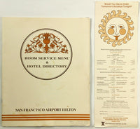 1983 Vintage Room Service Menu SAN FRANCISCO AIRPORT HILTON Hotel California