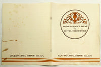 1983 Vintage Room Service Menu SAN FRANCISCO AIRPORT HILTON Hotel California