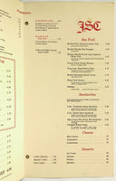 1960's Original Vintage Menu THE FORTRESS Restaurant Tony & Lucy Budzinski