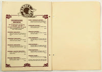 1982 Vintage Large Menu & Wine List DADDY'S MONEY Restaurant Clearwater Florida
