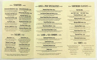 Vintage Carry Out Menu SOUTHSIDE 815 Restaurant Alexandria Virginia