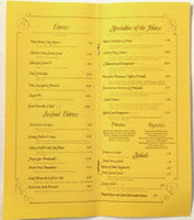 1960's Vintage Mini Menu THE CONTINENTAL ROOM Hotel Bethlehem Pennsylvania