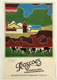 1985 Vintage Menu ROSCOES AMERICAN GRILL Smoke House Restaurant Hyannis MA