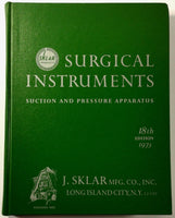 1973 J. SKLAR SURGICAL INSTRUMENTS MFG. Suction & Pressure Catalog Medical Tools