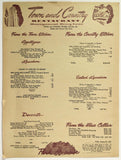 1944 WWII War Ration Menu TOWN & COUNTRY RESTAURANT Manhattan Park Ave. New York