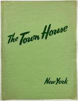 1951 Vintage Menu THE TOWN HOUSE RESTAURANT New York
